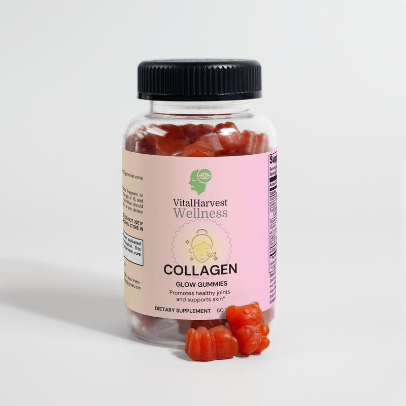 Collagen Gummies with Vitamin C - Natural Supplement for Skin, Hair and Nails Healthcare Dietary Edible Fitness