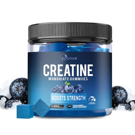 ZOOONE 150Counts Creatine Monohydrate Gummies 6G of Creatine Monohydrate per Serving- Blueberry Flavor