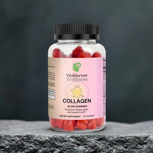 Collagen Gummies with Vitamin C - Natural Supplement for Skin, Hair and Nails Healthcare Dietary Edible Fitness